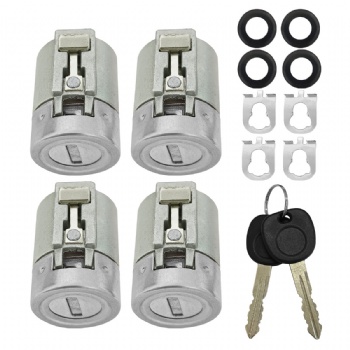  Door Lock Cylinder Set (4pcs) for Chevrolet GMC OEM 706591 15026223 598007 KEYFLY XF045M10	
