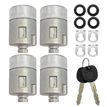  Door Lock Cylinder Set (4pcs) for Chevrolet GMC OEM 706591 15026223 598007 KEYFLY XF045M10	