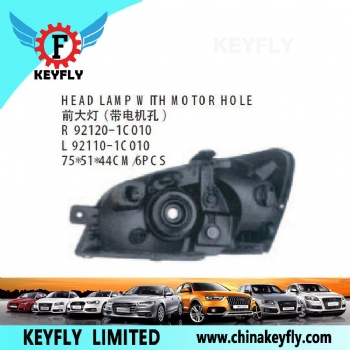 现代ATOS 2004款/SANTRO 2002款 前大灯（带电机孔） OEM 92120-1C010